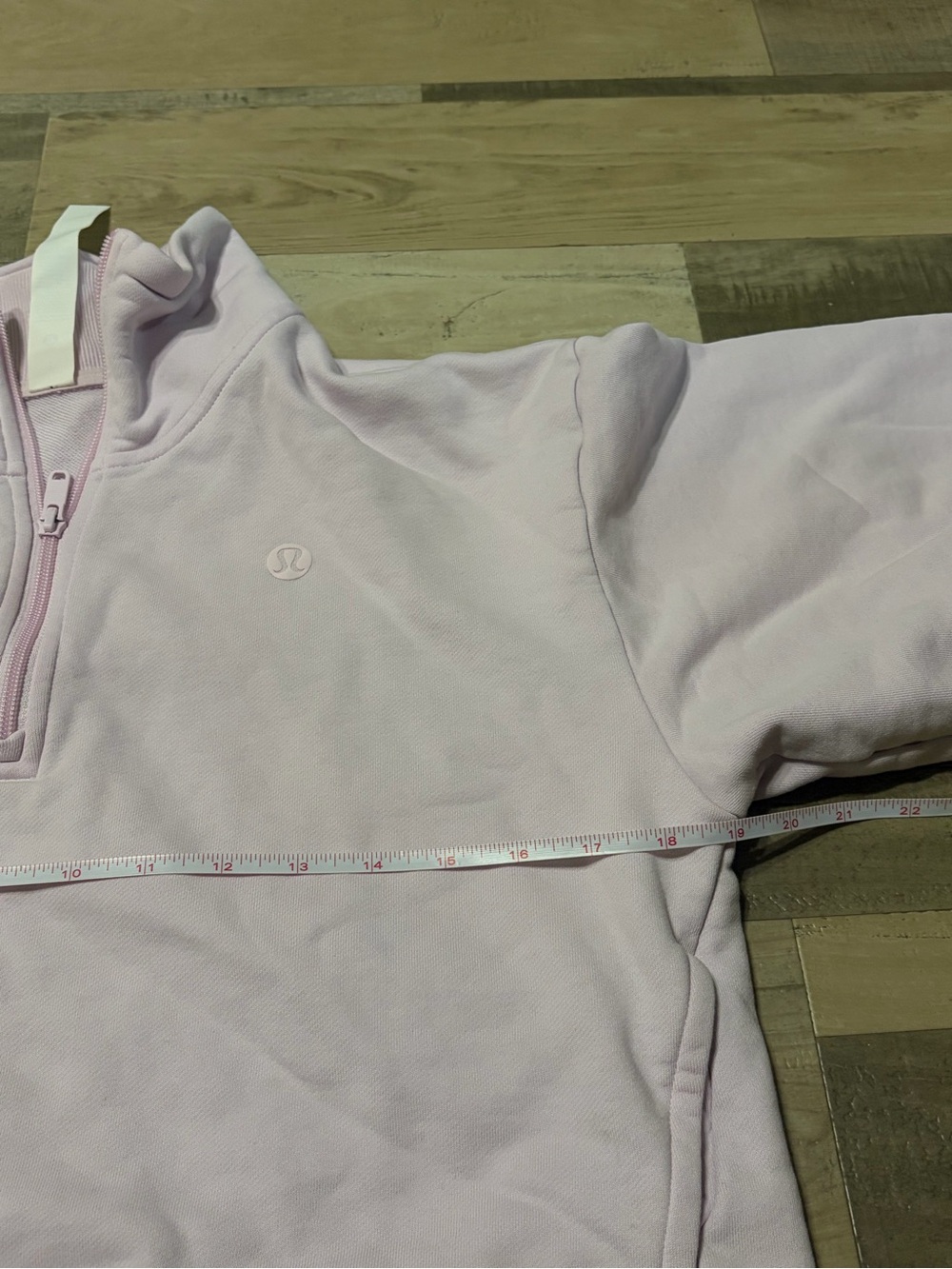 Lululemon Cotton Terry Tennis Half Zip Pink Organza Womens S - Picture 5 of 7